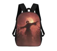 sinyumoney Halloween Scarecrow with Full Moon Sac À Dos Pour Garçons Et Adolescents, Sacs À Dos Pour Filles, Sacs À Dos Pour Tout-petits, Sacs À Livres Pour L'école Primaire Et Le Collège 17inch
