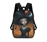 sinyumoney Halloween Witch Balloon Night Sac À Dos Imprimé En 3D, Sac D'école Décontracté Et Tendance Pour Enfants, Sac D'école Pour Garçons, Collégiens 17inch