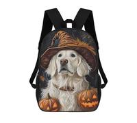 sinyumoney Halloween Witch Dog Art Print-6 Sacs À Dos Pour Enfants, Sac À Dos Scolaire Imprimé En 3D Pour Enfants, Sac À Dos De Voyage, Sac À Livres Pour Enfants 17inch Sac D'école
