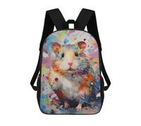 sinyumoney Hamster Walking in Paint Sac À Dos, Cartable Imprimé En 3D, Sac À Goûter, Sac À Dos De Voyage, Sac À Dos Entre Amis, Sac À Dos Scolaire Pour Filles Et Garçons 17inch
