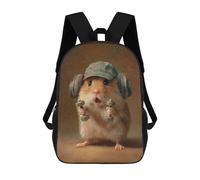 sinyumoney Hamster Workout Buddy-1 Sacs À Dos Pour Enfants, Sac À Dos Scolaire Imprimé En 3D Pour Enfants, Sac À Dos De Voyage, Sac À Livres Pour Enfants 17inch Sac D'école