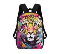 sinyumoney Handsome Jaguar Pop Art Sac À Dos Scolaire Pour Enfants Imprimé En 3D, Idéal Pour Les Voyages Et Les Livres 17inch