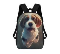 sinyumoney Happy Beagle Painting Sac À Dos Scolaire Pour Adolescents, Imprimé En 3D, Ajustable, À Poches Tendance, Pour Enfants, Garçons, Filles, Étudiants Et Adolescents 17inch