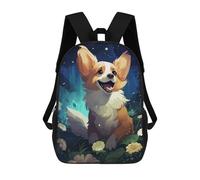 sinyumoney Happy Corgi Dog Sacs À Dos Scolaires Pour Enfants, Sac D'école Imprimé En 3D Pour Garçons, Élèves Du Primaire Et Du Collège 17inch