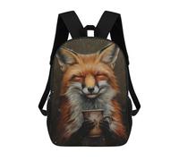 sinyumoney Happy Fox Drinking Tea Sac À Dos Scolaire Imprimé En 3D Pour Enfants, Sac À Dos De Voyage, Sac Tendance Et Décontracté Pour Écoliers 17inch