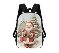 sinyumoney Happy Tea Santa Claus Sacs À Dos Scolaires Pour Enfants, Sac D'école Imprimé En 3D Pour Garçons, Élèves Du Primaire Et Du Collège 17inch