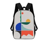 sinyumoney Harmonious Collage 1 Sac À Dos Enfant Tendance Et Amusant, Sac À Dos Pour Garçons Et Adolescents, Sac D'école Imprimé En 3D Pour Garçons 17inch