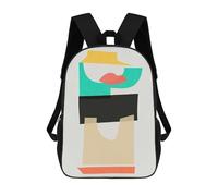 sinyumoney Harmonious Collage 4 Sacs À Dos Pour Enfants, Cartables Imprimés En 3D, Sacs À Dos Pour Élèves Du Primaire Et Du Collège (garçons Et Filles) 17inch