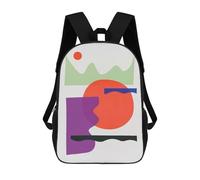 sinyumoney Harmonious Collage 7 Sac À Dos Scolaire Enfant Tendance Et Décontracté, Sac À Dos Imprimé En 3D Pour Garçon, Grand Sac À Dos 17inch