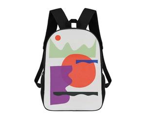 sinyumoney Harmonious Collage 7 Sac À Dos Scolaire Enfant Tendance Et Décontracté, Sac À Dos Imprimé En 3D Pour Garçon, Grand Sac À Dos 17inch