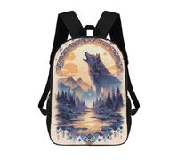 sinyumoney Harmony Wolf Howl at Dusk Sac À Dos Enfant, Sac À Dos Anime, Grand Sac À Dos Enfant, Sac À Dos Imprimé En 3D Pour Enfants, Cartable, Cartable Pour Garçons Et Filles 17inch