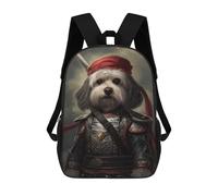 sinyumoney Havanese Dog in Armor Sacs À Dos Imprimés En 3D Pour Enfants, Sacs D'école Tendance Pour Garçons, Élèves Du Primaire Et Du Collège 17inch