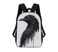 sinyumoney Head Of Raven Sacs À Dos Pour Enfants, Sac À Dos Scolaire, Sac À Dos Imprimé En 3D Pour Enfants, Sac À Dos De Voyage, Sac À Livres, Sac D'école Pour Enfants 17inch