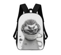 sinyumoney Hedgehog Coffe Sac À Dos Pour Enfants, Impression 3D, Sac D'école Pour Garçons Et Filles, Sac À Dos Tendance Et Décontracté Pour Écoliers 17inch