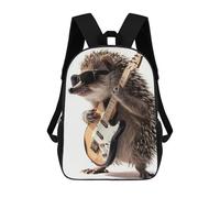 sinyumoney Hedgehog Guitar Sac À Dos Scolaire Imprimé En 3D, Sac À Dos Tendance Pour Enfants, Sac À Dos Pour Garçons, Élèves Du Collège 17inch