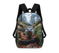 sinyumoney Hedgehog in Misty Forest Sac À Dos Imperméable Pour Ordinateur Portable, Idéal Pour Les Voyages, Le Campus, Les Activités De Plein Air Et Le Sport 17inch