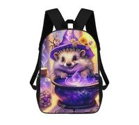 sinyumoney Hedgehog Wizard Brew Sac À Dos Imprimé En 3D, Sac D'école Décontracté Et Tendance Pour Enfants, Sac D'école Pour Garçons, Collégiens 17inch