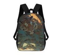 sinyumoney Hidden Tiger in Shadows -1 Sac À Dos Enfant, Sac D'école, Sac À Dos Imprimé 3D Avec Motif De Dessin Animé, Grande Capacité, Pour Garçons Et Filles 17inch