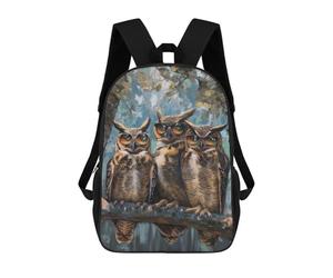 sinyumoney Hilarious Owls Sunglasses 17inch Sac À Dos Scolaire Imprimé En 3D Pour Enfants, Style Décontracté Et Tendance, Idéal Pour Les Voyages Et Les Études.