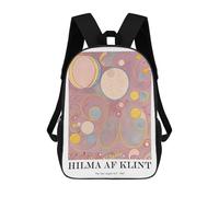 sinyumoney Hilma Af Klint Abstract Painting Sacs À Dos Tendance Imprimés En 3D 17inch Sac D'école Décontracté Pour Enfants, Garçons, Élèves Du Primaire Et Du Collège