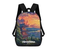 sinyumoney Hiroshima Japan Landscape Art Sac À Dos Enfant, Cartable Imprimé En 3D Pour Garçons Et Adolescents 17inch