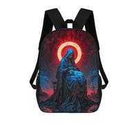 sinyumoney Holy Mary with Lamb Sac À Dos Scolaire Pour Adolescents, Imprimé En 3D, Ajustable, À Poches Tendance, Pour Enfants, Garçons, Filles, Étudiants Et Adolescents 17inch
