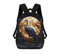 sinyumoney Horror Black Stork Sac À Dos Scolaire Pour Adolescents, Imprimé En 3D, Ajustable, À Poches Tendance, Pour Enfants, Garçons, Filles, Étudiants Et Adolescents 17inch