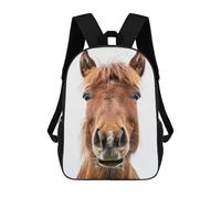 sinyumoney Horse Face Sacs À Dos Scolaires Pour Garçons Et Filles, Sacs À Dos Décontractés Pour Le Sport, Sacs À Dos De Grande Capacité Pour L'école Primaire 17inch