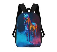 sinyumoney Horse In Colorful Paint Sac À Dos Enfant, Cartable Imprimé En 3D Pour Garçons Et Adolescents 17inch