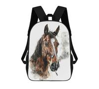 sinyumoney Horse Smoking Cigarette Sacs À Dos Scolaires Pour Enfants, Sac D'école Imprimé En 3D Pour Garçons, Élèves Du Primaire Et Du Collège 17inch