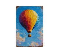 sinyumoney Hot Air Balloon Painting Décoration Murale Rétro En Métal Pour Salon, Chambre, Salle De Jeux, Bureau, Garage11.8 x7.9