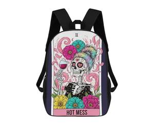 sinyumoney Hot Mess Tarot Card Illustration Sac À Dos Scolaire Pour Filles Et Garçons, Grande Capacité, Léger, Pour Enfants Et Étudiants 17inch