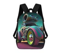 sinyumoney Hot Rod Dream Car Sac À Dos Scolaire Pour Enfants 17 Pouces, Sac À Dos Décontracté Pour Les Voyages, Grand Sac À Dos De Jour Pour Garçons Et Filles 17inch
