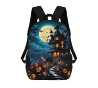 sinyumoney House of Terror Sac À Dos Enfant Fille 3D, Sac D'école, Sac À Dos Pour Tout-petits, Sac À Dos Décontracté, Sac À Livres Tendance 17inch