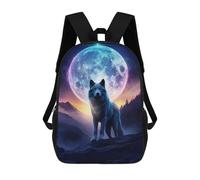 sinyumoney Howl At The Moon Sacs À Dos Scolaires Pour Enfants, Sac D'école Imprimé En 3D Pour Garçons, Élèves Du Primaire Et Du Collège 17inch