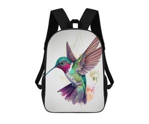 sinyumoney Hummingbird Bird Color Sac À Dos Imprimé En 3D Pour Enfants, Sac D'école Grande Capacité, Sac De Voyage, Sac À Livres, Sac À Dos Scolaire Pour Enfants 17inch