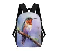 sinyumoney Hummingbird Watercolor Sac À Dos Scolaire Pour Filles Et Garçons, Sac À Dos Avec Poche, Sac À Dos Tendance Pour Enfants 17inch