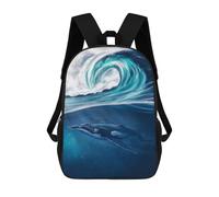 sinyumoney Humpback Whale Sac À Dos Scolaire Pour Adolescents, Imprimé En 3D, Ajustable, À Poches Tendance, Pour Enfants, Garçons, Filles, Étudiants Et Adolescents 17inch