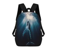 sinyumoney Humpback Whale Underwater Sac À Dos Scolaire Imprimé En 3D Pour Garçons Et Filles, Sac À Dos Pour Ordinateur Portable Pour Enfants/étudiants/adultes 17inch