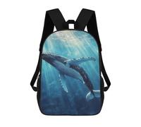 sinyumoney Humpback Whale Underwater Sacs À Dos Pour Enfants, Cartables, Sacs À Dos Scolaires Imprimés En 3D, Sacs À Dos De Voyage Tendance Pour Enfants (primaire, Collège) 17inch