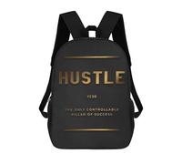 sinyumoney Hustle Definition Sac À Dos Scolaire Pour Enfants, 43 Cm (17 Pouces), Imprimé En 3D, Pour Garçons, Élèves Du Primaire Et Du Collège