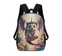 sinyumoney Hybrid Hedgehog with Dragon Wings Sac À Dos Scolaire Pour Filles Et Garçons, Grande Capacité, Léger, Pour Enfants Et Étudiants 17inch