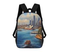 sinyumoney Iconic Sydney Harbour Sac À Dos Pour Garçons Et Adolescents, Sacs À Dos Pour Filles, Sacs À Dos Pour Tout-petits, Sacs À Livres Pour L'école Primaire Et Le Collège 17inch
