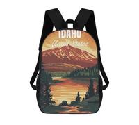 sinyumoney Idaho Mountain Landscape Sac À Dos Scolaire Imprimé En 3D Pour Garçons Et Filles, Sac À Dos Pour Ordinateur Portable Pour Enfants/étudiants/adultes 17inch
