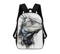 sinyumoney Iguana Beauty Watercolor Sac À Dos Scolaire Pour Adolescents, Imprimé En 3D, Ajustable, À Poches Tendance, Pour Enfants, Garçons, Filles, Étudiants Et Adolescents 17inch