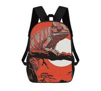 sinyumoney Iguana Forest Sacs À Dos Pour Enfants, Cartables, Sacs À Dos Scolaires Imprimés En 3D, Sacs À Dos De Voyage Tendance Pour Enfants (primaire, Collège) 17inch