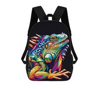 sinyumoney Iguana Wpap Pop Art Sac À Dos Scolaire Pour Enfants Imprimé En 3D, Idéal Pour Les Voyages Et Les Lectures, Pour Les Garçons Et Les Élèves Du Primaire 17inch