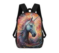 sinyumoney Illustration de Raccoon Coloré 9 Sacs à Dos Imprimés 3D Sacs à Dos Scolaires pour Enfants Sacs à Dos à la Mode pour Garçons à L'école Primaire Et Au Collège, Magical Unicorn Dreamscape -1