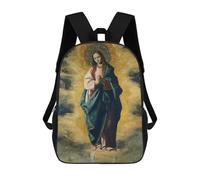 sinyumoney Immaculate Conception Sacs À Dos Imprimés En 3D Pour Enfants, Sacs D'école Tendance Pour Garçons, Sacs De Voyage, Sacs Scolaires Pour Élèves Du Primaire 17inch