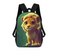 sinyumoney Impression 3D Adorable Lion Cub Portrait Sacs À Dos Scolaires Pour Enfants, Cartables Pour Garçons, Grand Sac À Dos De Voyage, Sacs À Dos De Jour 17inch